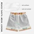 thumbnail image 3 of FORMRS Boys Swim Trunks Quick Dry Mesh Liner Boardshorts Sizes XS-XL, Beige Christmas Snowman, 3 of 7