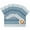 Haze blue, variant on Blue Ombre Stripe Placemats for Dinning Table Set of 6, Farmhouse Striped Gradient Burlap Kitchen Place Mats Waterproof Cloth Table Mats, Indoor Outdoor Placemats Easy Clean Dinner Decor