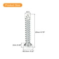 thumbnail image 2 of ST3x20mm White Screws Self Tapping Screws, 100 Pack Flat Head Phillips Wood Screws for Woodworking, 2 of 5