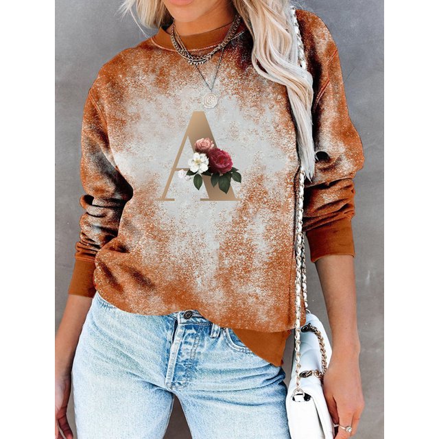 Sudadera de manga larga con estampado de letras Tmvgtek Para estrenar