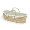 Badger Basket Natural Moses Basket with Waffle Bedding