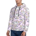 thumbnail image 3 of Sikiie Purple Rabbit Men's Hoodie, Essentials Hoodie, Sweatshirt, Pullover Hooded Sweatshirt for Men-3X-Large, 3 of 7