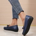 thumbnail image 3 of Mepaouo Loafers for Women Business Casual Shoes Comfortable Bowknot Penny Loafer Slip on Work Flats Blue 8.5, 3 of 9