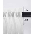 thumbnail image 6 of Gray Ombre Tier Curtains 36 Inch Length,Sheer Curtains for Bedroom Living Room Window Modern Geometric Abstract Rhombus Striped Rod Pocket Drapes Kitchen Curtains Small Half Window 27.5"x36" 2 Panels, 6 of 6