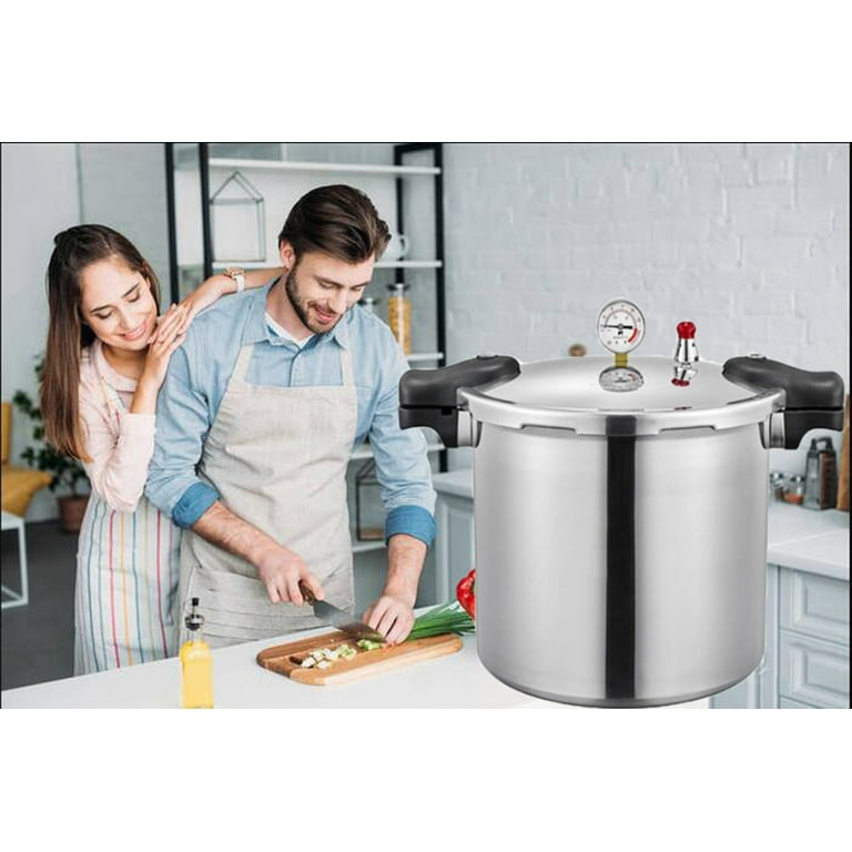 TSTQH 25 quart pressure canner cooker,Built-in luxury digital pressure  gauge,Aluminum Explosion proof pressure cookers canners for  canning,With1steaming tray Induction cooker can sense 