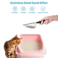 thumbnail image 2 of Byepica 4Pcs Stainless Steel Cat Litter Scoop, Litter Shovels for Cats, Fine Mesh Sand Sifters for Crustaceans, Fish, Reptile(Silver), 2 of 6