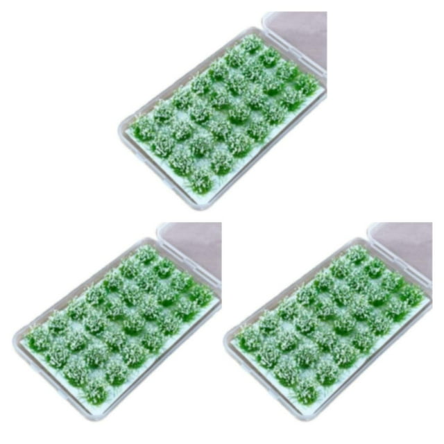Baohd 28 Pcs Herbes Statiques en Plastique Éducatives et Réalistes Tufts pour Modélistes Lys Blanc 3Ensemble