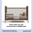 thumbnail image 6 of Storkcraft Pasadena 3-in-1 Convertible Baby Crib – GREENGUARD Gold Certified, 100% Solid Wood, Fits Standard Crib Mattress, Converts to Toddler Bed and Daybed, 4 Mattress Heights , Hazelnut, 6 of 14
