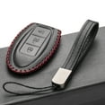 thumbnail image 4 of Vitodeco Leather Smart Key Fob Case Compatible with Nissan Versa, Sentra, Altima, Maxima, Rogue 2007-2022 (3 Buttons, Black/Red), 4 of 5