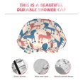 thumbnail image 5 of Kdxio Cartoon Poodle Dog Print Shower Cap for Women,Elastic and Reusable,Double Waterproof Layers Bathing Hat, 5 of 9