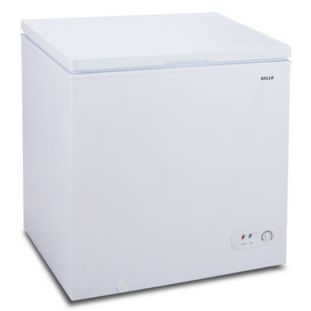 Della 5.2 cu. ft Upright Chest Freezer with Basket, Power Indicator light, White