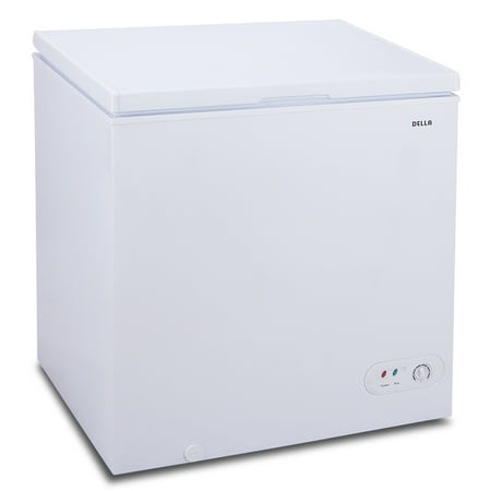 Della 5.2 cu. ft Upright Chest Freezer Top with Basket, Power-Indicator light,