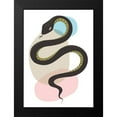 thumbnail image 2 of Ayse 14x18 Black Modern Framed Museum Art Print Titled - Snake, 2 of 5