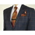 thumbnail image 6 of Men TALLIA Suit Wool Blend English Plaid Classic 2Button VDVA2SVX0013 Blue Brown, 6 of 10