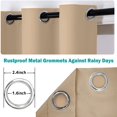 thumbnail image 7 of (4 Panel) Gazebo Patio Outdoor Curtains -Waterproof Garden Blackout Thermal Insulated Sun Shades Grommet Privacy Curtain for Pergola Porch, Beige Yellow, W52 x L94 in, 7 of 7
