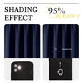thumbnail image 2 of Chyhomenyc Navy Blue Curtains 72 Inches Long, Light Filtering Thermal Insulated Energy Saving Solid Soft Privacy Rod Pocket Window Curtains for Living Room Bedroom, Each 40Wx72L Inch, 2 Panels, 2 of 8