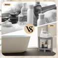 thumbnail image 5 of Apolimi Taburete De Ducha Esquinero De Hdpe, Asiento De Banco De Ducha Con Estante De Almacenamiento Para Patas De Afeitado, Reposapiés De Plástico Para Baño De Spa, Lugar Pequeño (Gris), 5 of 5