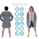 thumbnail image 3 of Bata de natación Deportiva para Adultos, Unisex, Impermeable, interior de toalla., 3 of 5