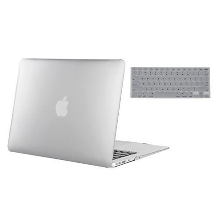Dark Silver Air - Mosiso MacBook Air 13 Inch 2 in 1 Soft-Touch Plastic Hard Case and Keyboard Cover for MacBook Air 13.3