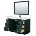 thumbnail image 3 of Wyndham Collection Miranda 54" Wood&Metal Single Bathroom Vanity in Green/Nickel, 3 of 7