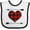 White and Black, variant on Inktastic Buffalo Plaid Valentines Day Heart Boys or Girls Baby Bib