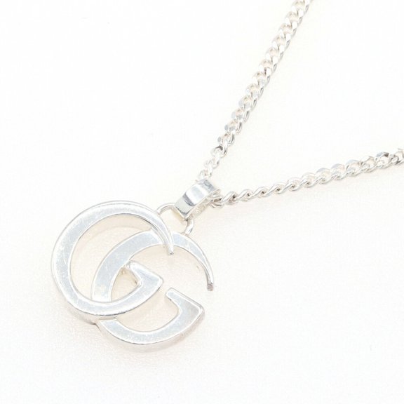 Pre-Owned Gucci Double G Necklace 814914 SV Sterling Silver 925 Kihei Chain Pendant... (Good)
