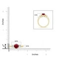 thumbnail image 4 of ANGARA Natural Round 1 ct Ruby & Diamond Three Stone Engagement Ring in 14K Yellow Gold for Women (Size-6mm) | July Birthstone, Birthday, Anniversary, Jewelry Gift for Women | Natural Ruby Ring, 4 of 9
