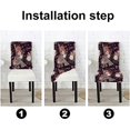 thumbnail image 4 of Dining Chair Covers Set of 4 Stretch Spandex Removable Washable Vintage Tower Kitchen Chair Protector Slipcovers for Living Room,Ceremony,Restaurant,Party, 4 of 6