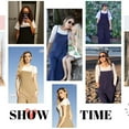 thumbnail image 5 of Depato Women Casual Loose Long Bib Pants Wide Leg Jumpsuits Baggy Cotton Rompers Overalls with Pockets PZZ, 5 of 5
