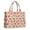 Pink Christmas Dinosaurs, variant on Large Capacity Tote Bag,Pink Cartoon Dinosaurs Volcanoes Pattern Handbag Fashion Luxury Tote Bag,15.7"x13"x 5.1" Inches,Laptop Compatible