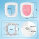 thumbnail image 2 of KAIYANG Inodoro universal reutilizable y ecológico para mascotas (bandeja blanca, 1 soporte interior azul) rosa, 2 of 5