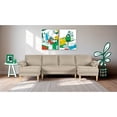 thumbnail image 1 of Sala Modular Doble Chaise Makora Salazar con Memory Foam Color Arena Lino Respaldo Reclinable de 3 Posiciones, 1 of 7