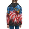 thumbnail image 6 of Pofeuu Eagle Head With American Flag Print Teenage Zipper Hoodie Sweatshirts Hooded Casual Jackets With Pocket For Boys Girls-Medium, 6 of 6