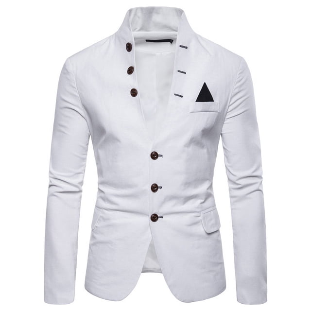 Traje decorativo de múltiples botones de moda para hombre de primavera con código europeo, traje de cuello alto con personalidad para hombre