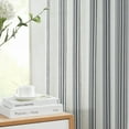thumbnail image 3 of Curtainking Striped Linen Curtains 84 Inch Black Farmhouse Rustic Curtains for Living Room Semi Sheer Back Tab Light Filtering Coastal Drapes for Bedroom Window Curtain 2 Panels, 3 of 8