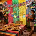 thumbnail image 3 of Fiesta Party Decorations Cinco de Mayo Decorations Mexican Papel Picado Fiesta Banner Cinco de Mayo Garland 24 Pcs Hanging Swirl with Fiesta Party Decorations, 3 of 6