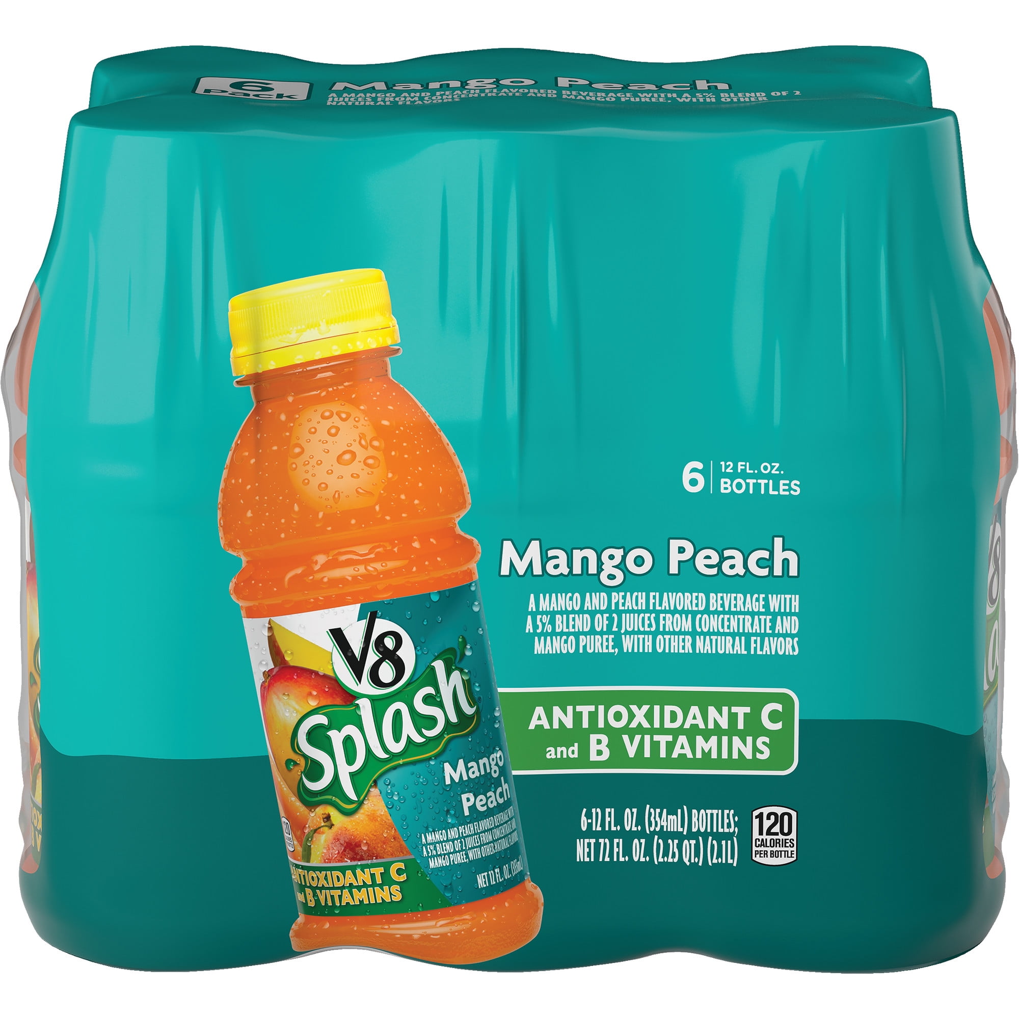 V8 Splash Mango Peach, 12 oz., 6 pack