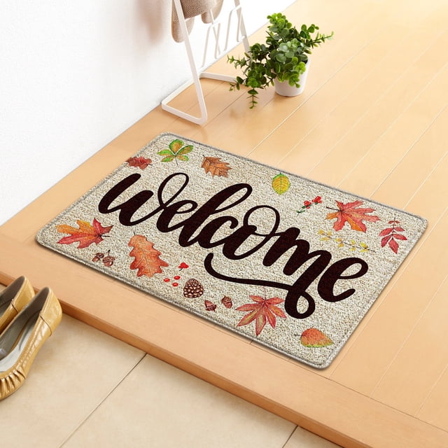 pdqouc Indoor Carpet Halloween Decorations Indoor Halloween Decorations Fall Outdoor Decor Fall Gnomes Outdoor Fall Decor Fall Rug Fall Kitchen Rug 15.7*23.6 Inch
