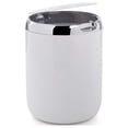 thumbnail image 2 of Akita Line HomeMarket ANS-E29-WASTEBIN-PLAST-3LT-WH Pasifik Plastic Waterproof Car & Kitchen Counter Top Trash Can with Cover and Lid, Front Seat, 3 Liter (White), 2 of 3
