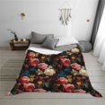 thumbnail image 6 of KLL Rose Flowers Print Fleece Throw Blanket, Horizontal Fleece Bedding Cute Soft Blankets Comfy Fleece Flannel Plush Home Decor for Couch & Bed -50"x40", 6 of 9