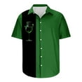thumbnail image 5 of CHUMUD Mens St. Patrick's Day Shirt Hawaiian Shirts Clover Printed Short Sleeve Beach Top Summer Casual (Avail for Plus Size), 5 of 5