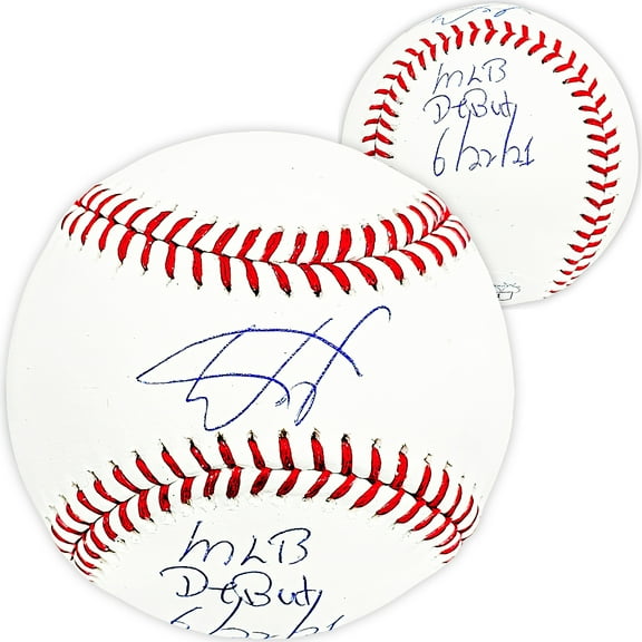 Wander Franco Autographed Official MLB Baseball Tampa Bay Rays "MLB Debut 6/22/22" JSA 215878