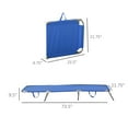 thumbnail image 3 of Outsunny Folding Outdoor Lounge Chair with Breathable Mesh Fabric - Set of 1, Blue, 3 of 9
