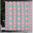 thumbnail image 4 of Ambesonne Outdoor Shower Curtain, Lively Garden, 69"Wx75"L, Teal Pink White, 4 of 5
