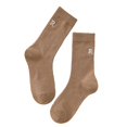 thumbnail image 3 of GZWYHT Crew Socks,Knee High Stockings Ladies Letter R Embroidered Socks Candy Color Socks Solid Color Long Socks Pile Pile Socks Dress Socks,Slouch Socks,Cute Socks Khaki, 3 of 3