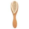 thumbnail image 1 of GOOHOCHY Peine de madera con cerdas de lana para masaje de cabeza de bebés y niños, 1 of 8