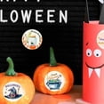thumbnail image 2 of 500 pegatinas de Halloween para niños, bonitas pegatinas de esqueleto fantasma de Halloween, pegatinas redondas de Halloween, calcomanías de calabaza, pegatinas de sello redondo con sombrero mágico, 2 of 5