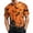 Orange, variant on Halloween Shirts for Men Short Sleeve Crew Neck Bat Print Pullovers Causal Loose Funny T Shirts, S