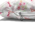 thumbnail image 4 of Paris Pet Bed, Eiffel Towers and French Bouquets Bows with Romantic Pattern, Chew Resistant Pad for Dogs and Cats Cushion with Removable Cover, 24" x 39", Pale Green Pale Pink, by Ambesonne, 4 of 4