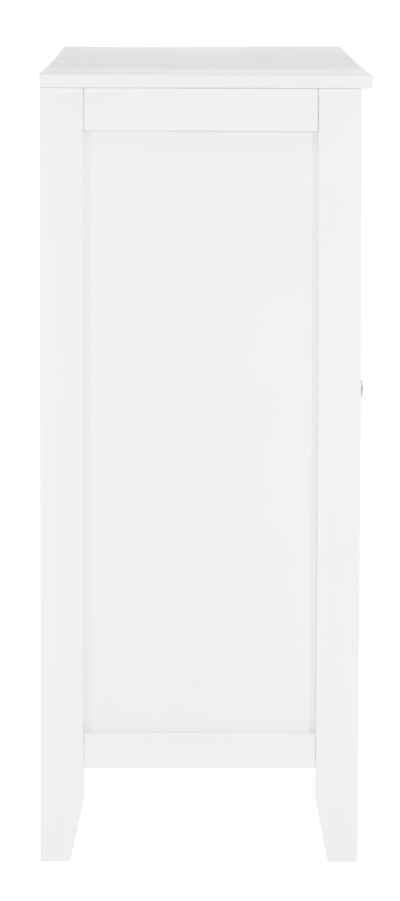 Linon Campbell 2-Door Glass Front Cabinet with 3 Shelves, White Finish